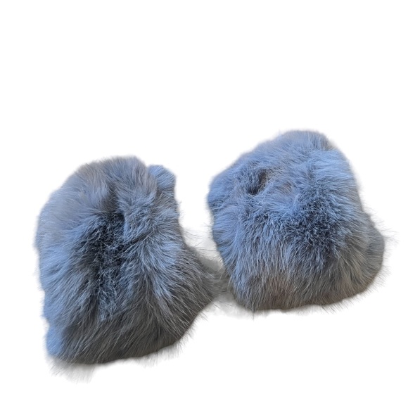 Blue Faux Fur cuffs - Picture 2 of 2